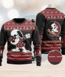 Seminoles Snoopy Dabbing Knitted Ugly Christmas Sweater