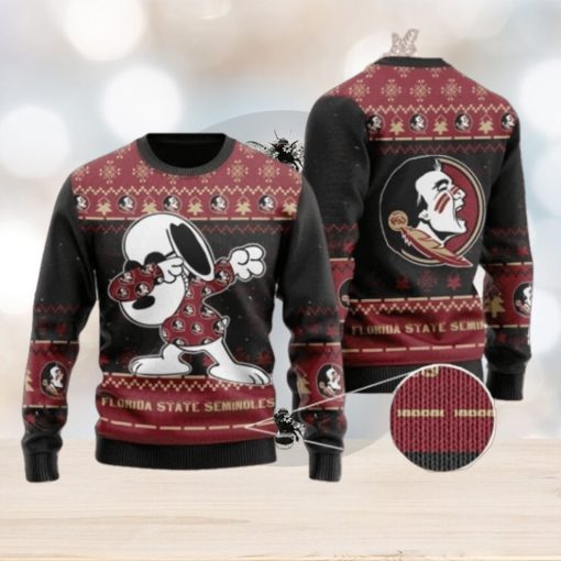 Seminoles Snoopy Dabbing Knitted Ugly Christmas Sweater