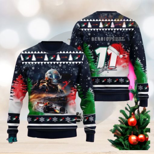 Sergio Perez 3D Christmas Sweater 2023