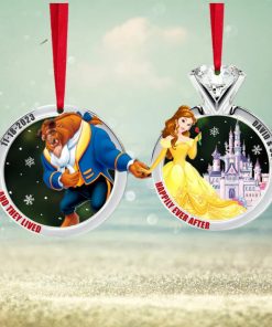 Set Of 2 Personalized Ornaments For Couple, Christmas Gift, Anniversary Gift Ideas