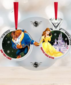 Set Of 2 Personalized Ornaments For Couple, Christmas Gift, Anniversary Gift Ideas