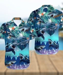 Shark Tropical Christmas Attire, Santa Claus Hawaiian Shirt