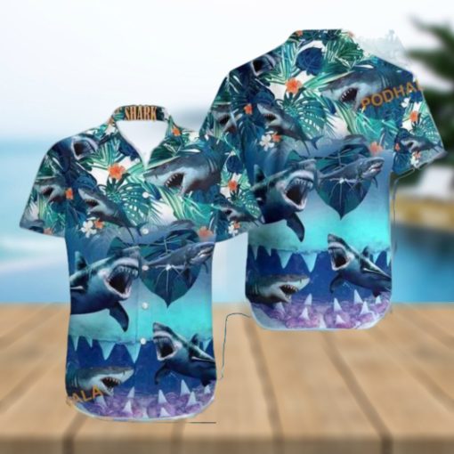 Shark Tropical Christmas Attire, Santa Claus Hawaiian Shirt