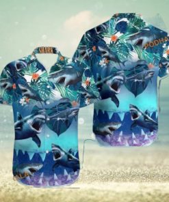 Shark Tropical Christmas Attire, Santa Claus Hawaiian Shirt