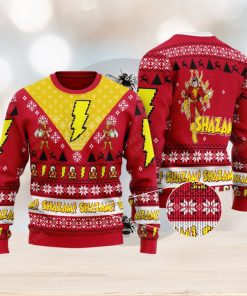 Shazam Dc Comics Ugly Christmas 3D Sweater Gift Holidays