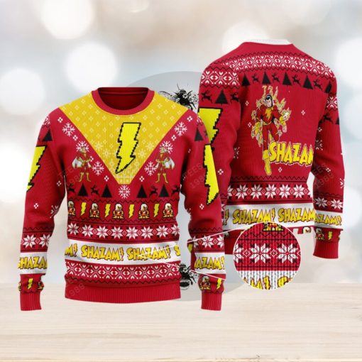 Shazam Dc Comics Ugly Christmas 3D Sweater Gift Holidays