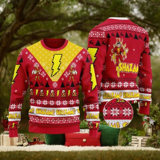 Shazam Dc Comics Ugly Christmas 3D Sweater Gift Holidays