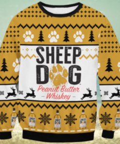 Sheep Dog Peanut Butter Whiskey Ugly Sweater