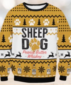 Sheep Dog Peanut Butter Whiskey Ugly Sweater