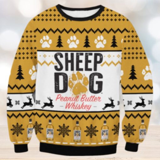 Sheep Dog Peanut Butter Whiskey Ugly Sweater