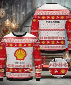 Shell Ugly Christmas Sweater, Xmas Gift Ideas For Fans Custom Name