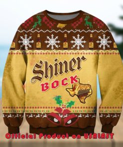 Shiner Bock Snowflakes Ugly Christmas Sweater