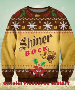 Shiner Bock Snowflakes Ugly Christmas Sweater