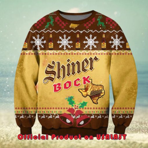 Shiner Bock Snowflakes Ugly Christmas Sweater