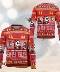 Shy Guy Mario Bros Funny Sweater, Creative Xmas Gifts for Video Gamers