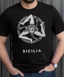 Sicily Italy Trinacria WHT Shirt