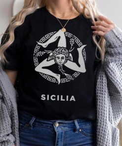 Sicily Italy Trinacria WHT Shirt