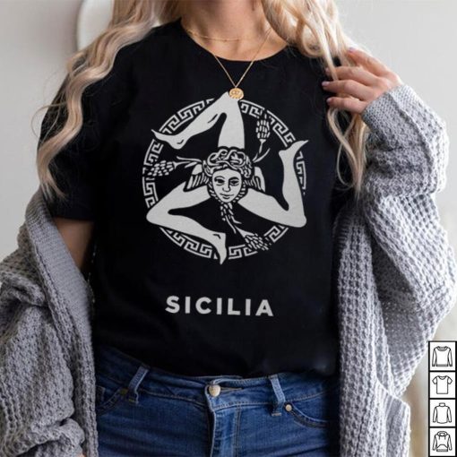 Sicily Italy Trinacria WHT Shirt