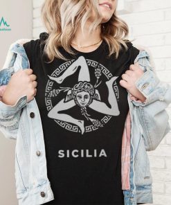 Sicily Italy Trinacria WHT Shirt