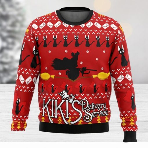 Silhouette Kiki’s Delivery Service Ugly Christmas Sweater 3D All Over Printed Christmas Sweater