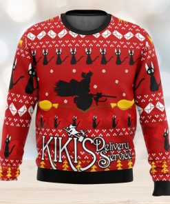 Silhouette Kiki’s Delivery Service Ugly Christmas Sweater 3D All Over Printed Christmas Sweater