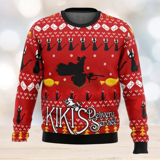 Silhouette Kiki’s Delivery Service Ugly Christmas Sweater 3D All Over Printed Christmas Sweater