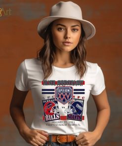 Silver anniversary Super Bowl XXV Buffalo Bills vs New York Giants shirt