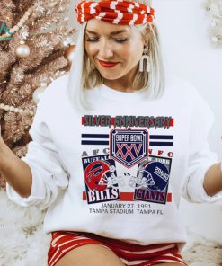 Silver anniversary Super Bowl XXV Buffalo Bills vs New York Giants shirt