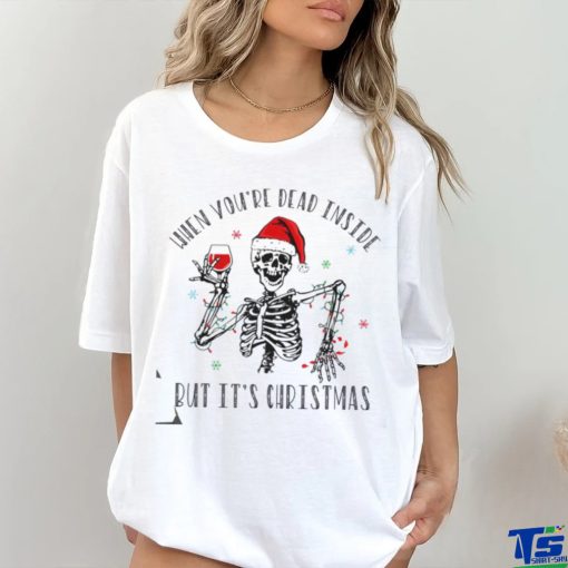 Skeleton Wine Lover Christmas Shirt