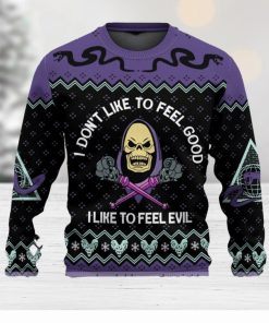 Skeletor He Man I Like To Feel Evil Christmas Custom Ugly Christmas Sweater