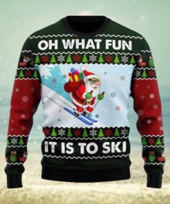 Skiing Oh What Fun Ugly Christmas Sweater