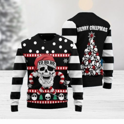 Skull Merry Creepmas Ugly Christmas Sweater