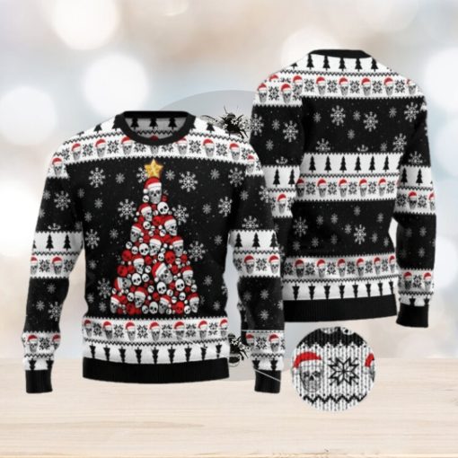 Skull Pine Tree Ugly Christmas Sweater