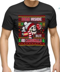 Skull dead inside but go Arizona Wildcats Ugly Christmas shirt