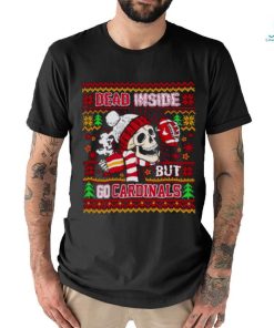 Skull dead inside but go Arizona Wildcats Ugly Christmas shirt