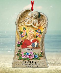 Sleep In Heavenly Peace Personalized Acrylic Ornament Christmas Gift Memorial Ornament