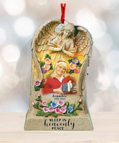 Sleep In Heavenly Peace Personalized Acrylic Ornament Christmas Gift Memorial Ornament