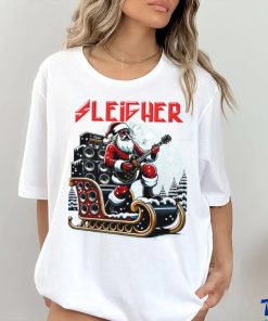 Sleigher hail Santa heavy metal Christmas rock shirt