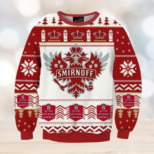 Smirnoff Vodka Ugly Christmas Sweater, Gift for Christmas Holiday