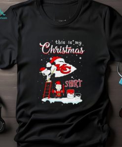 Snoopy And Charlie Brown Nfl Kansas City Chiefs This Is My Christmas T Shirt