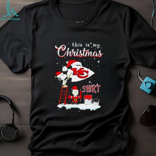 Snoopy And Charlie Brown Nfl Kansas City Chiefs This Is My Christmas T Shirt