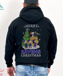 Snoopy And Friends Baltimore Ravens Merry Christmas Shirt