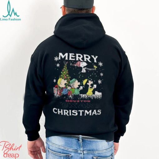 Snoopy And Friends Merry Houston Texans Christmas Shirt