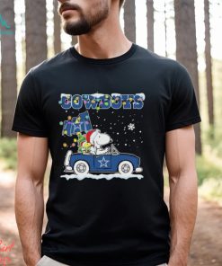 Snoopy Driver Car Dallas Cowboys Merry Christmas Shirt