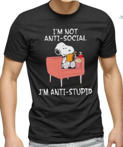 Snoopy I’m not antisocial I’m anti stupid shirt