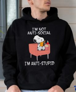 Snoopy I’m not antisocial I’m anti stupid shirt