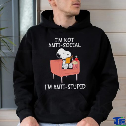 Snoopy I’m not antisocial I’m anti stupid shirt