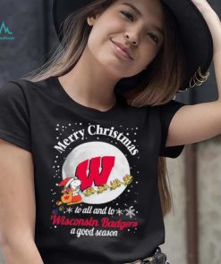 Snoopy Merry Christmas To All And To All A Wisconsin Badgers A Good Season Shirt