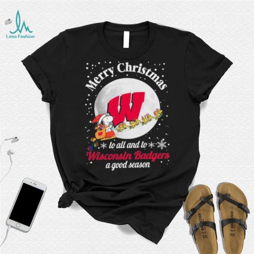 Snoopy Merry Christmas To All And To All A Wisconsin Badgers A Good Season Shirt