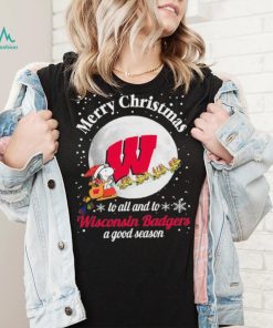 Snoopy Merry Christmas To All And To All A Wisconsin Badgers A Good Season Shirt